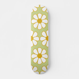 Cute Floral Daisy Pattern Green Persoonlijk Skateboard