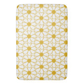 Cute Floral Daisy Pattern Mustard Gold en White Badmat (Voorkant Verticaal)