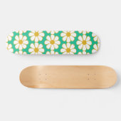Cute Floral Daisy Pattern Persoonlijk Skateboard (Horizontaal)