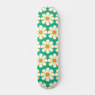 Cute Floral Daisy Pattern Persoonlijk Skateboard