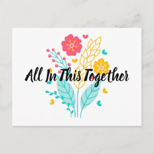 Cute Floral dat we hier allemaal samen in zitten Briefkaart