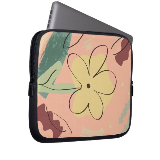 Cute Floral Design Laptop Case (Voorkant Rechts)