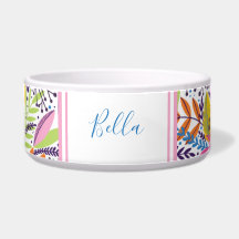 Cute Floral Dog Name Monogramed