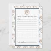 Cute Floral Dolphin Baby Shower Kaart (Voorkant)