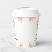 Cute Floral Dolphin Birthday Party Papieren Bekers (Links)