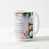 Cute Floral Easter Cup Koffiemok (Voorkant rechts)