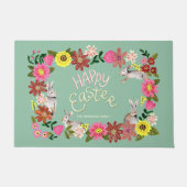 Cute floral Easter Holiday Kaart Deurmat (Voorkant)