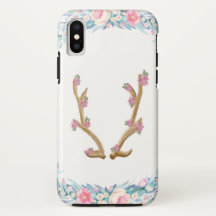 Cute Floral Elk Antler-telefoongeval