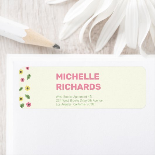 Cute Floral Etiket (Insitu)