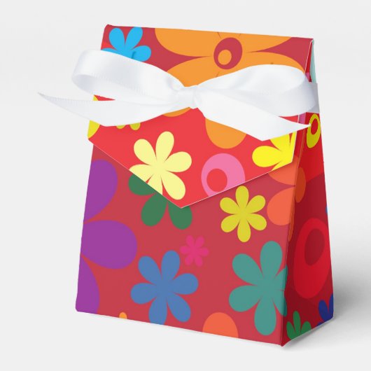 Cute Floral Favor Box Bedankdoosjes (Voorkant Zijde)