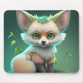 Cute Floral Fox Muismat