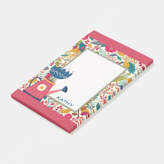 Cute Floral Garden Watering Can Post-it® Notes (Schuin)