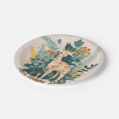 Cute floral giraffe papieren bordje (Gekanteld)