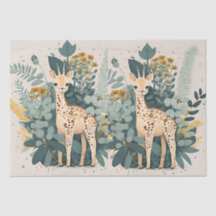 Cute floral giraffe tissuepapier