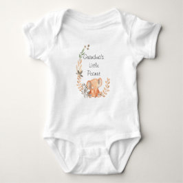 Cute Floral Grandma's Little Peanut Baby Bodysuit
