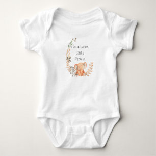 Cute Floral Grandma's Little Peanut Baby Bodysuit