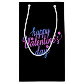 Cute Floral Happy Valentine's Day | Gift Bag Klein Cadeauzakje (Achterkant)