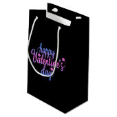 Cute Floral Happy Valentine's Day | Gift Bag Klein Cadeauzakje (Achterkant Gekanteld)