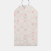 Cute Floral Heart met Tropical Flowers Wedding Cadeaulabel (Achterkant)