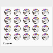 Cute Floral 'Heilige Koe' Dank Moo Ronde Sticker (Vel)