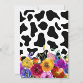 Cute Floral 'Heilige Koe', een eerste verjaardag Kaart (Achterkant)