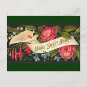 Cute  Floral Home Sweet Home Briefkaart (Voorkant)