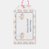 Cute Floral Jellyfish Baby Shower Cadeaulabel (Achterkant)