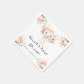 Cute Floral Jellyfish Baby Shower Servet (Hoek)
