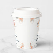 Cute Floral Jellyfish Birthday Party Papieren Bekers (Rechts)