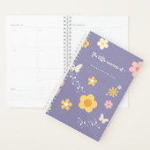 Cute Floral Journal Cover, Pastel Purple Notebook Planner (Display)