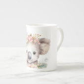 Cute Floral Koala Bear  Porselein Kop (Voorkant rechts)