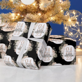 Cute Floral Lijst Vrijgezellenfeest Personalized B Cadeaupapier