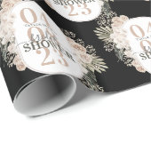 Cute Floral Lijst Vrijgezellenfeest Personalized B Cadeaupapier (Rol Hoek)