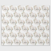 Cute Floral Lijst Vrijgezellenfeest Personalized Cadeaupapier (Vlak)