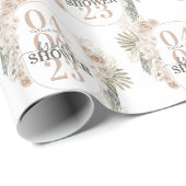 Cute Floral Lijst Vrijgezellenfeest Personalized Cadeaupapier (Rol Hoek)