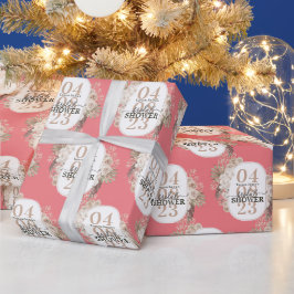 Cute Floral Lijst Vrijgezellenfeest Personalized P Cadeaupapier