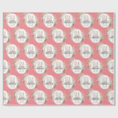 Cute Floral Lijst Vrijgezellenfeest Personalized P Cadeaupapier (Vlak)