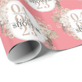 Cute Floral Lijst Vrijgezellenfeest Personalized P Cadeaupapier (Rol Hoek)