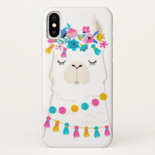 Cute Floral Llama Case-Mate iPhone Case