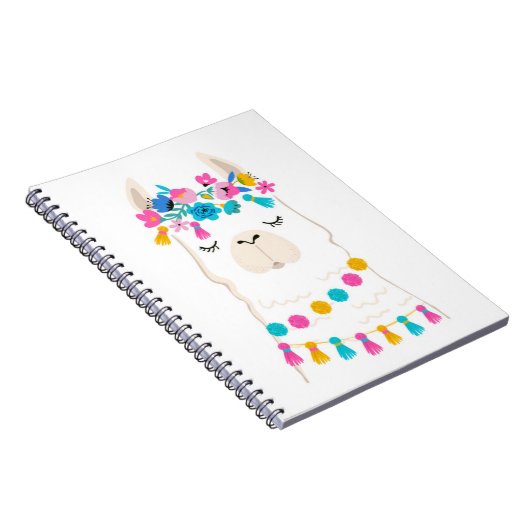 Cute Floral Llama Notitieboek (Rechterzijde)