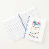 Cute Floral Llama Notitieboek (Binnen)