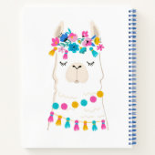 Cute Floral Llama Notitieboek (Achterkant)