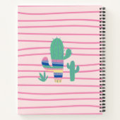 Cute Floral Llama Persoonlijk Roze Notitieboek (Achterkant)