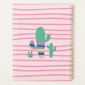 Cute Floral Llama Persoonlijk Roze Planner (Achterkant)