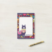 Cute Floral Llama Post-it® Notes (Op bureau)