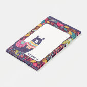 Cute Floral Llama Post-it® Notes (Schuin)