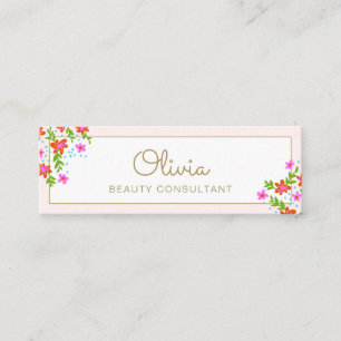 Cute Floral Mini Visitekaartje