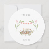Cute Floral Mouse In Flowers With Flags Card Kaart (Voorkant)