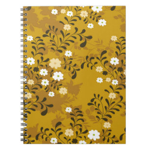 Cute floral naadloos patroon op musterabstract, ar notitieboek