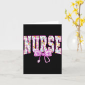 Cute Floral Nk Nurse Coquette Bow Stethoscope Nurs Kaart (Gele Bloem)